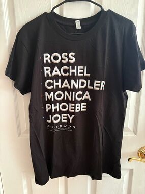 Friends Character Names Black Short Sleeve Tee